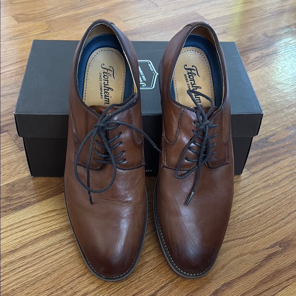 Florsheim Brown Leather Derby Oxfords